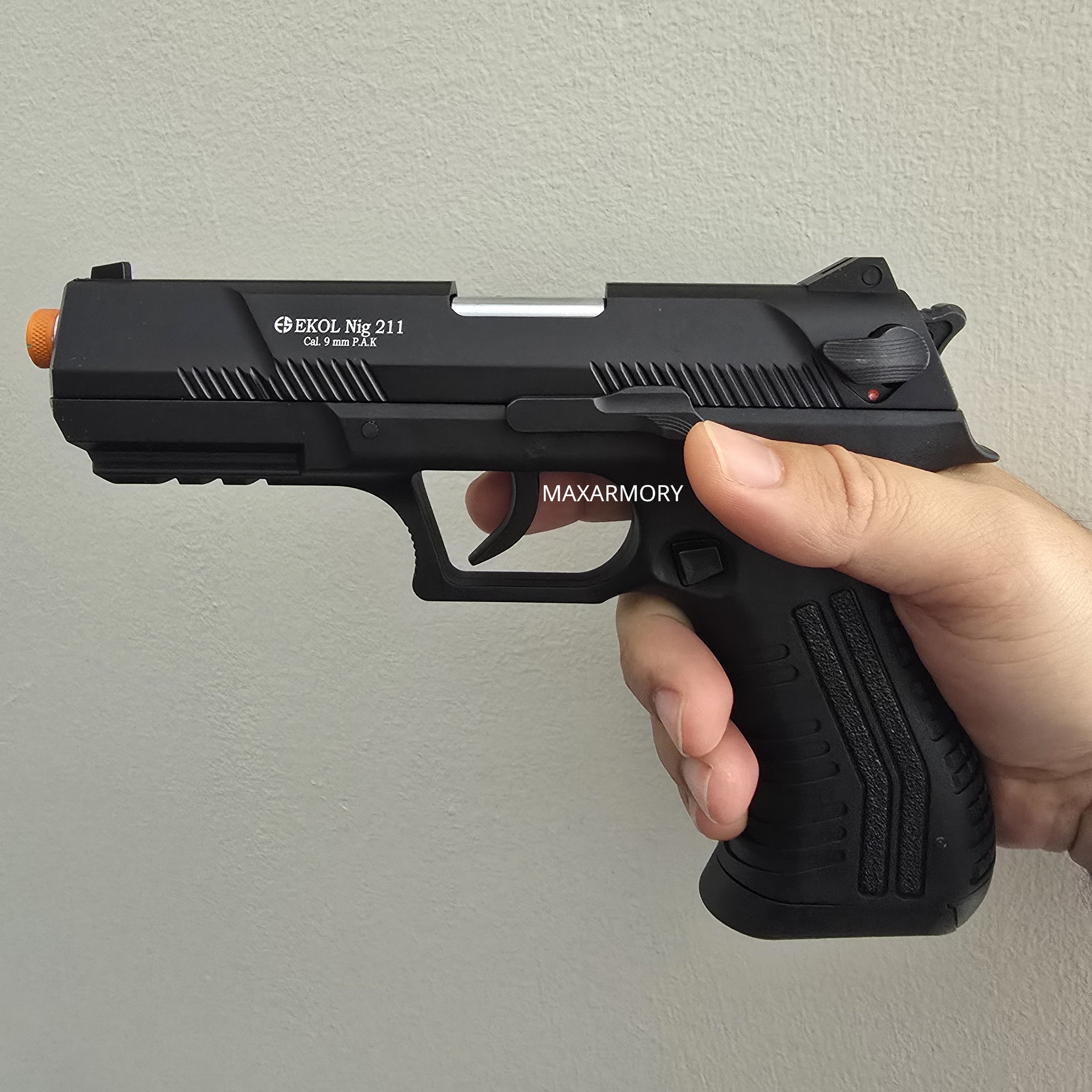 NEW RELEASE! EKOL NIG 211 Black - Front Firing 9mm Blank Gun - Tophatter's Weapons'N'Deals Blank Firing Replica Guns - Tophatter Daily Deals