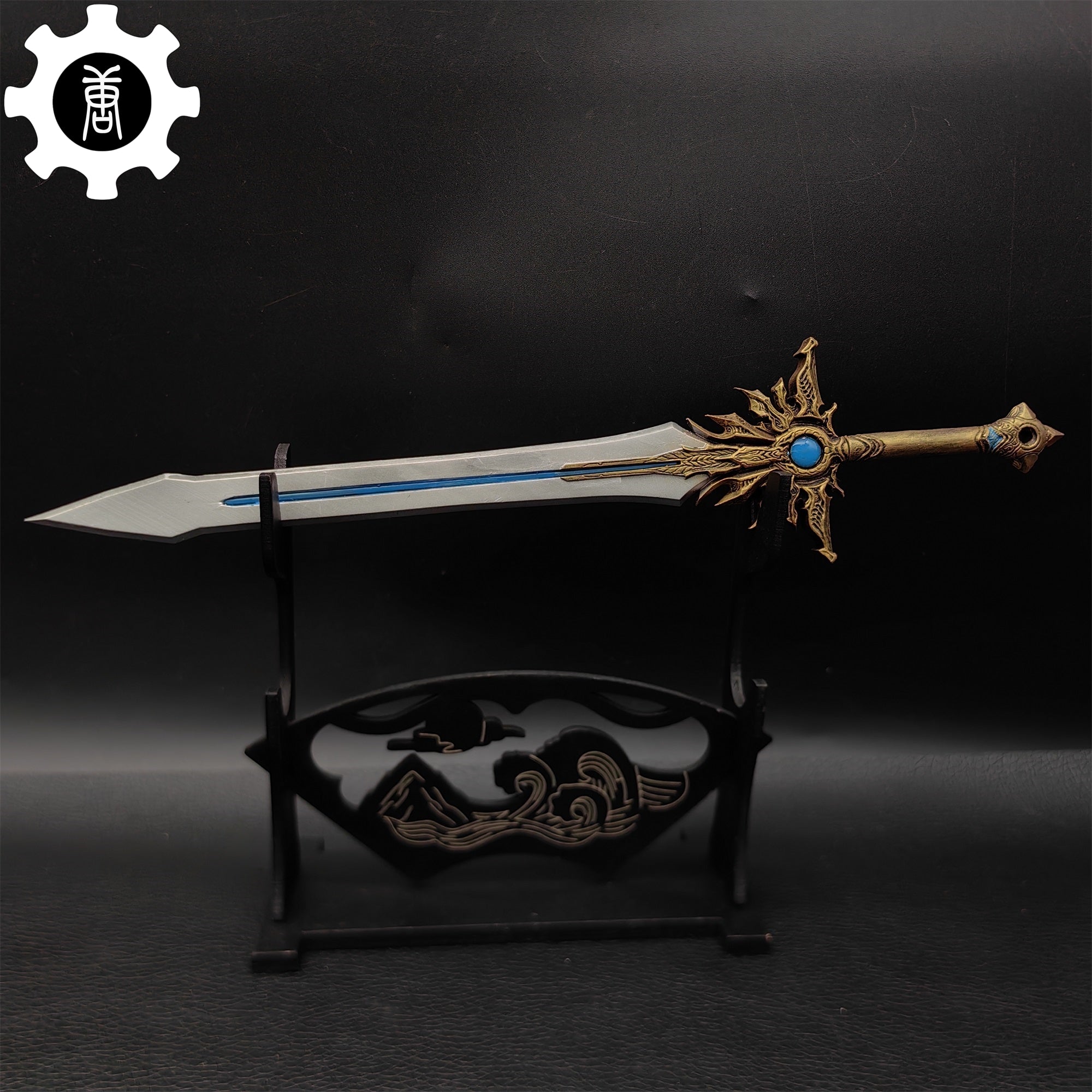 3D Printed 1: 6 Scale El'Druin Sword Of Justice Sword & Stand - Tophatter Daily Deals