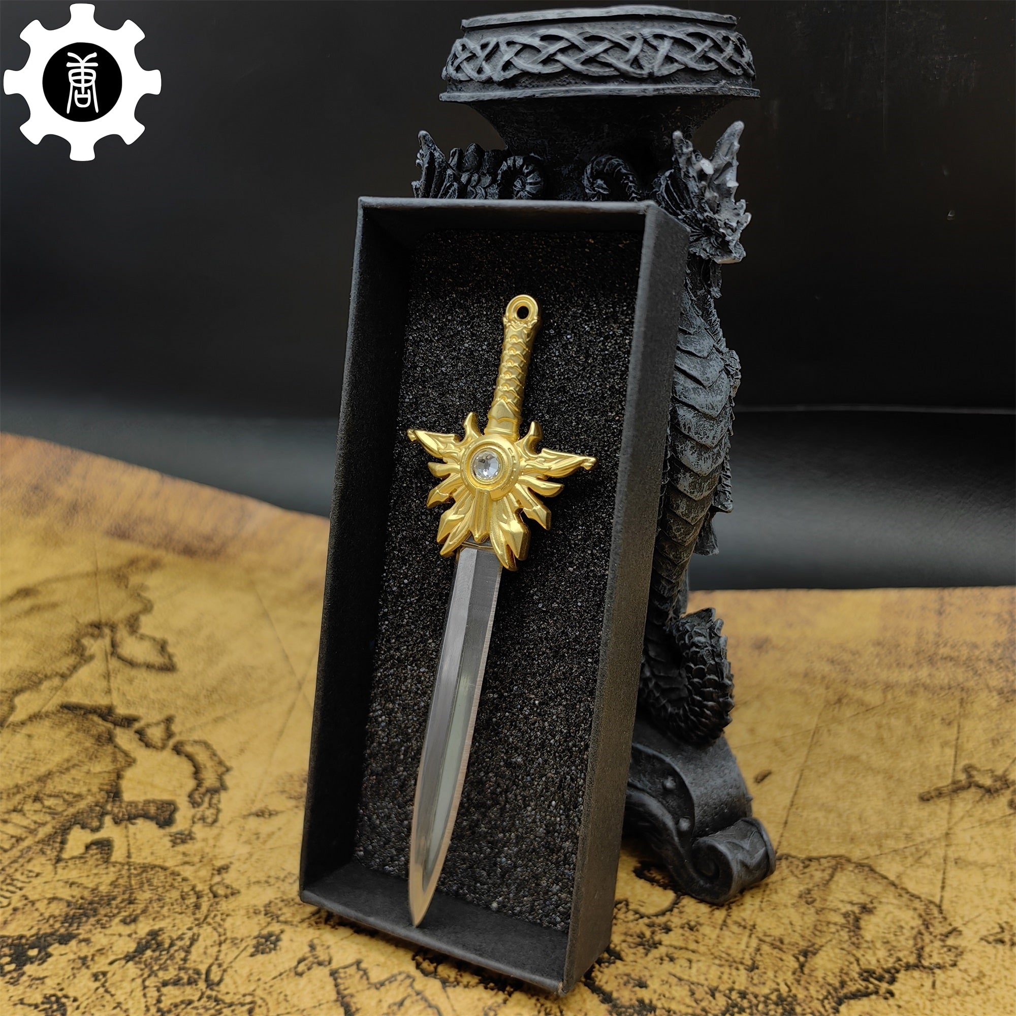 El'druin Tyrael Sword Mini Metal Replica EDC Knife - Tophatter Daily Deals