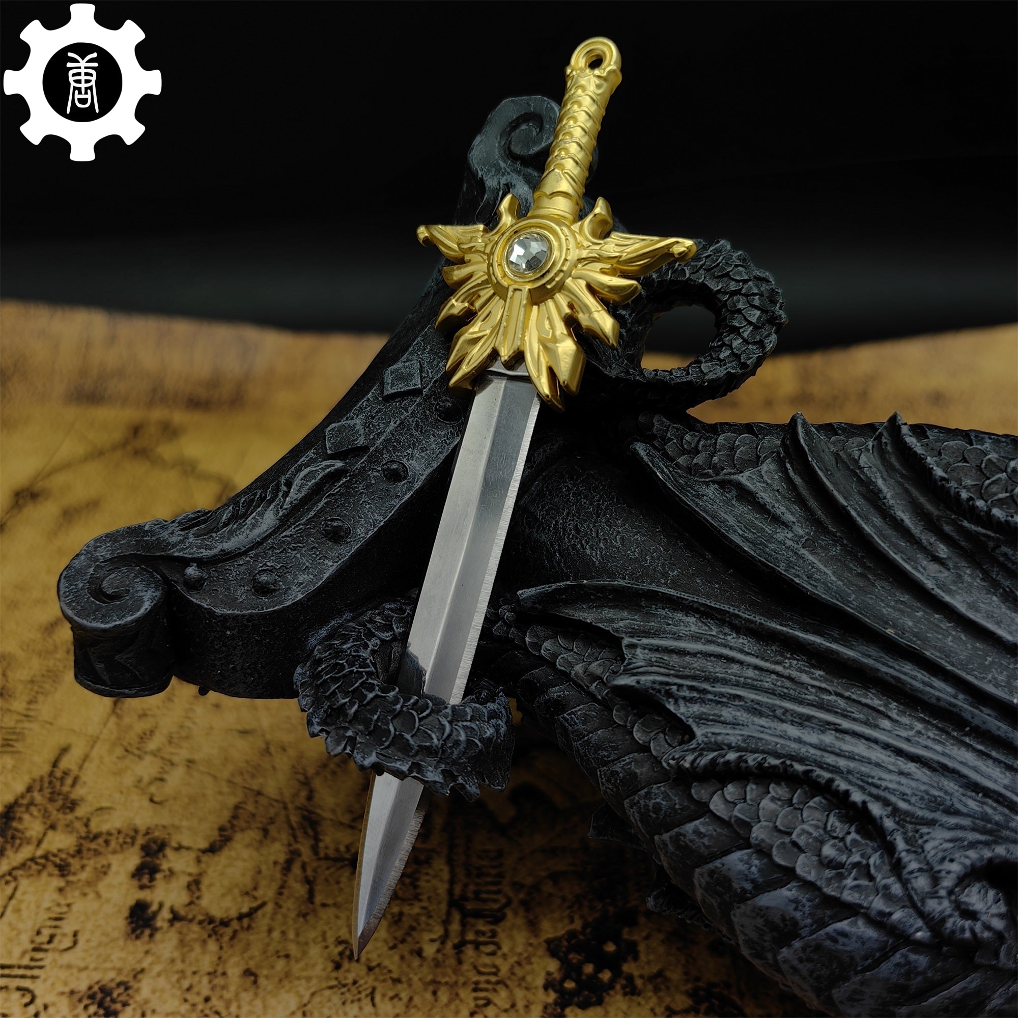 El'druin Tyrael Sword Mini Metal Replica EDC Knife - Tophatter Daily Deals
