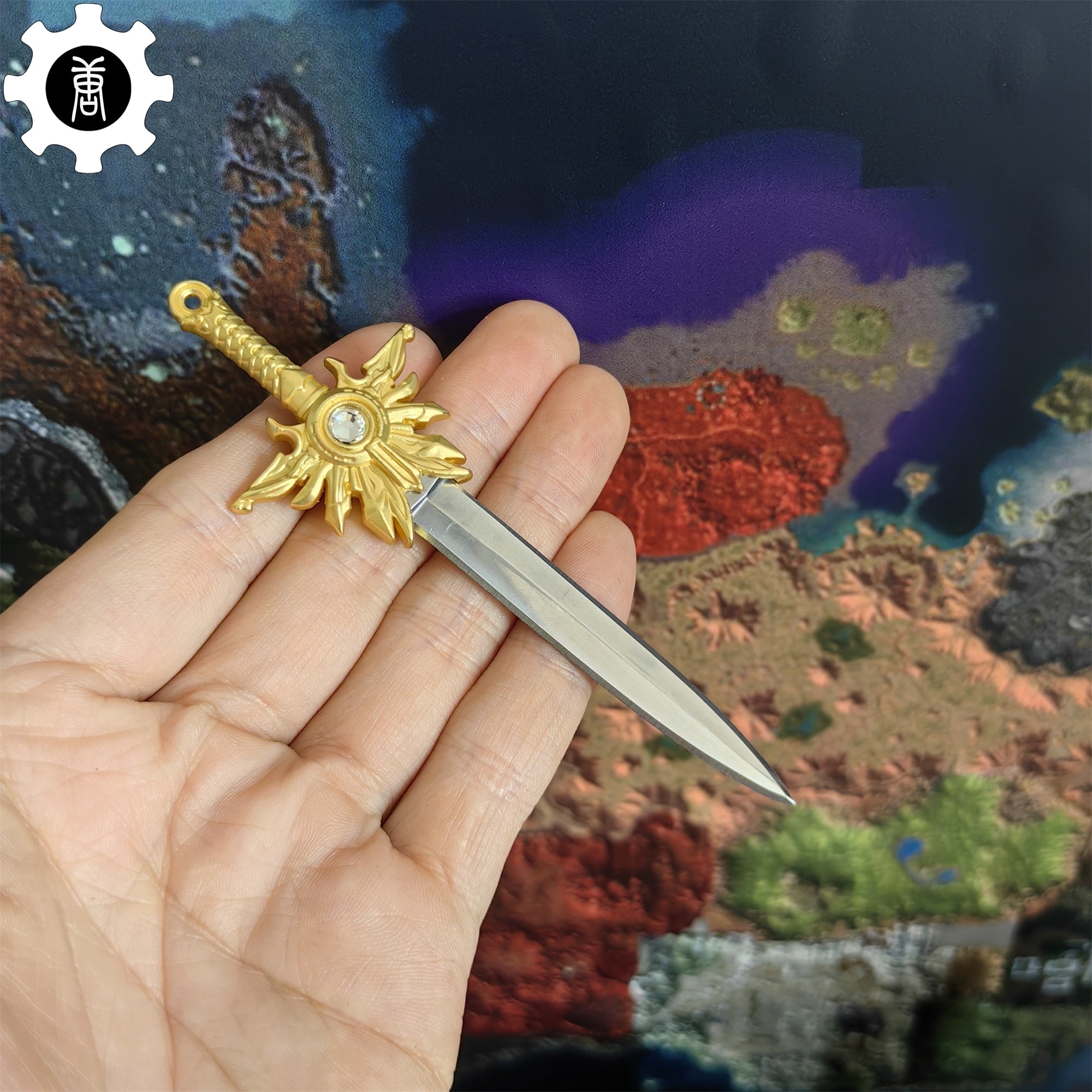 El'druin Tyrael Sword Mini Metal Replica EDC Knife - Tophatter Daily Deals