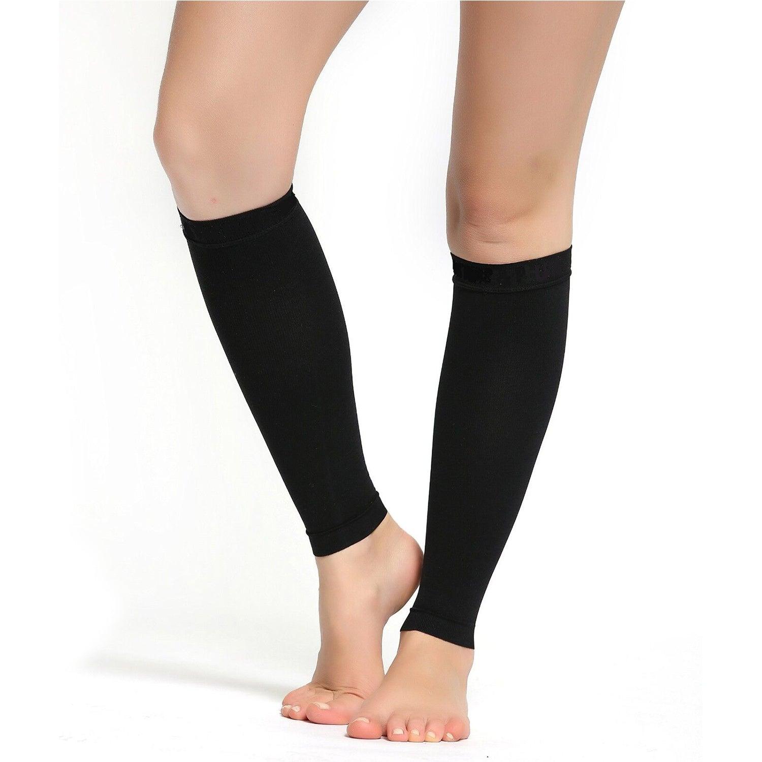 Calf Compression Sleeve UK - Elastic Calf Support Compression Sleeves Running Leg M Exercise & Fitness - Tophatter Daily Deals