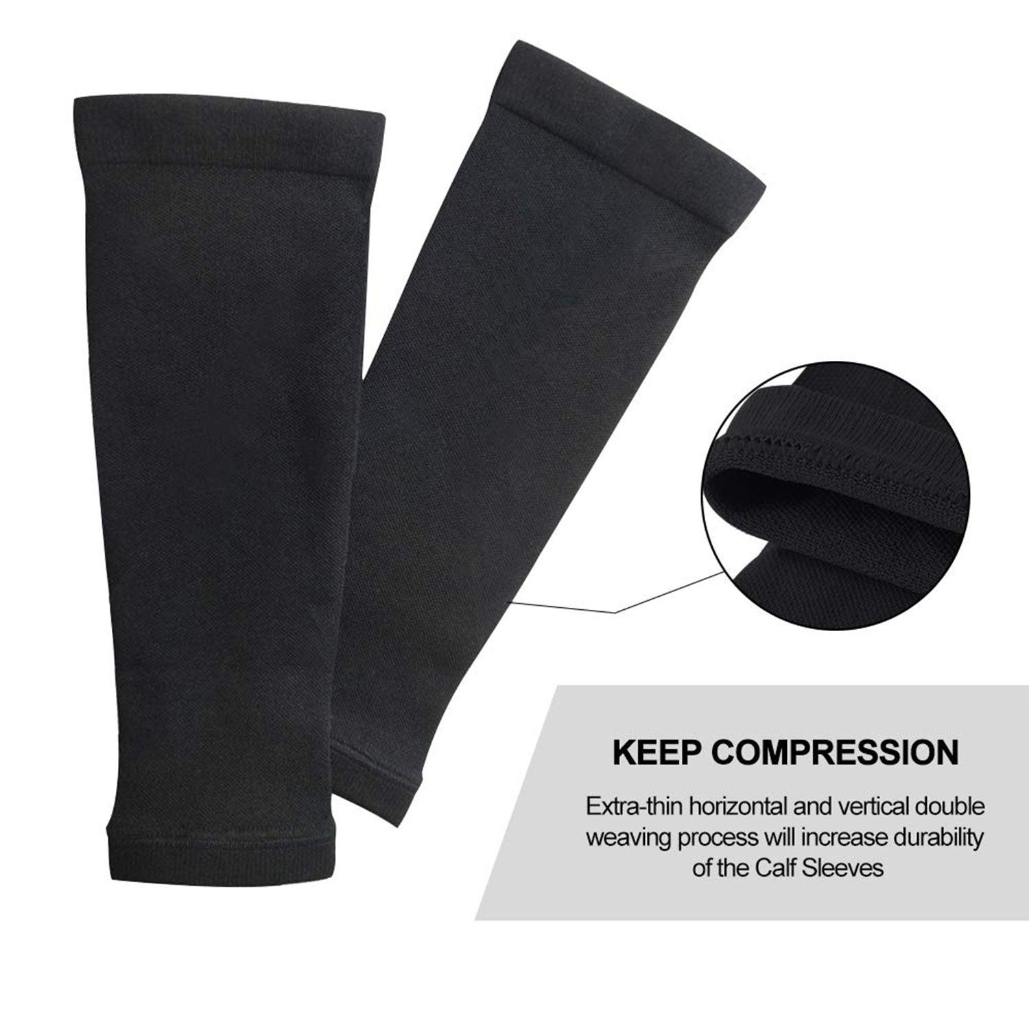 Calf Compression Sleeve UK - Elastic Calf Support Compression Sleeves Running Leg XL Exercise & Fitness - Tophatter Daily Deals