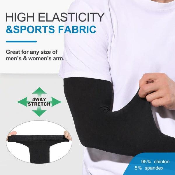 UV Protection Arm Sleeves - Breathable Sun Arm Sleeves, for Summer Sport Running Cycling Climbing Driving Golf Cycling - Tophatter Daily Deals