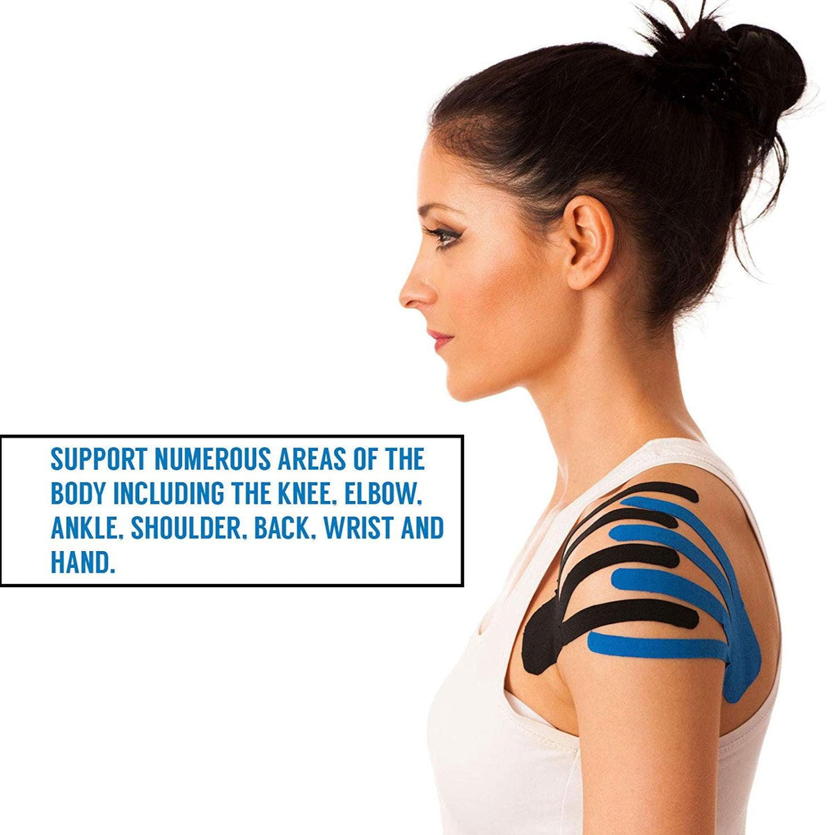Muscle Kinesiology Tape - Physio Knee Support Recovery Muscle Sports Tape 5m Roll of Elastic Muscle Support Tape for Exercise, Sports & Injury Recovery Health Care - Tophatter Daily Deals