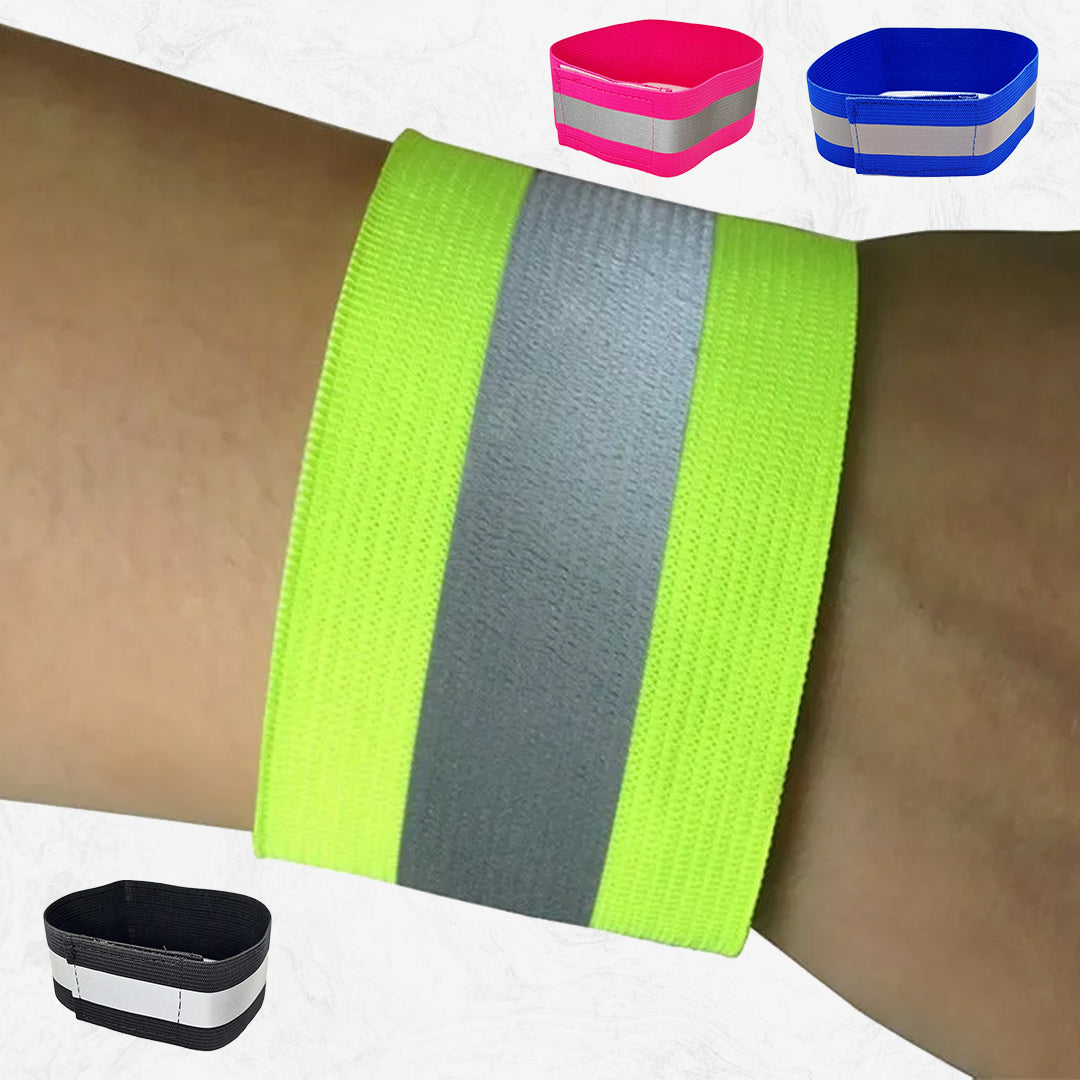 High Visibility Bands – Adjustable Reflective Arm Band Safety Bands for Running Jogging Cycling Walking & Sports Sports & Outdoor - Tophatter Daily Deals