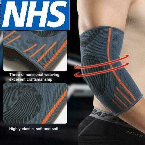 Tennis Elbow Compression Sleeve - Elbow Brace Support Compression Sleeve Exercise & Fitness - Tophatter Daily Deals