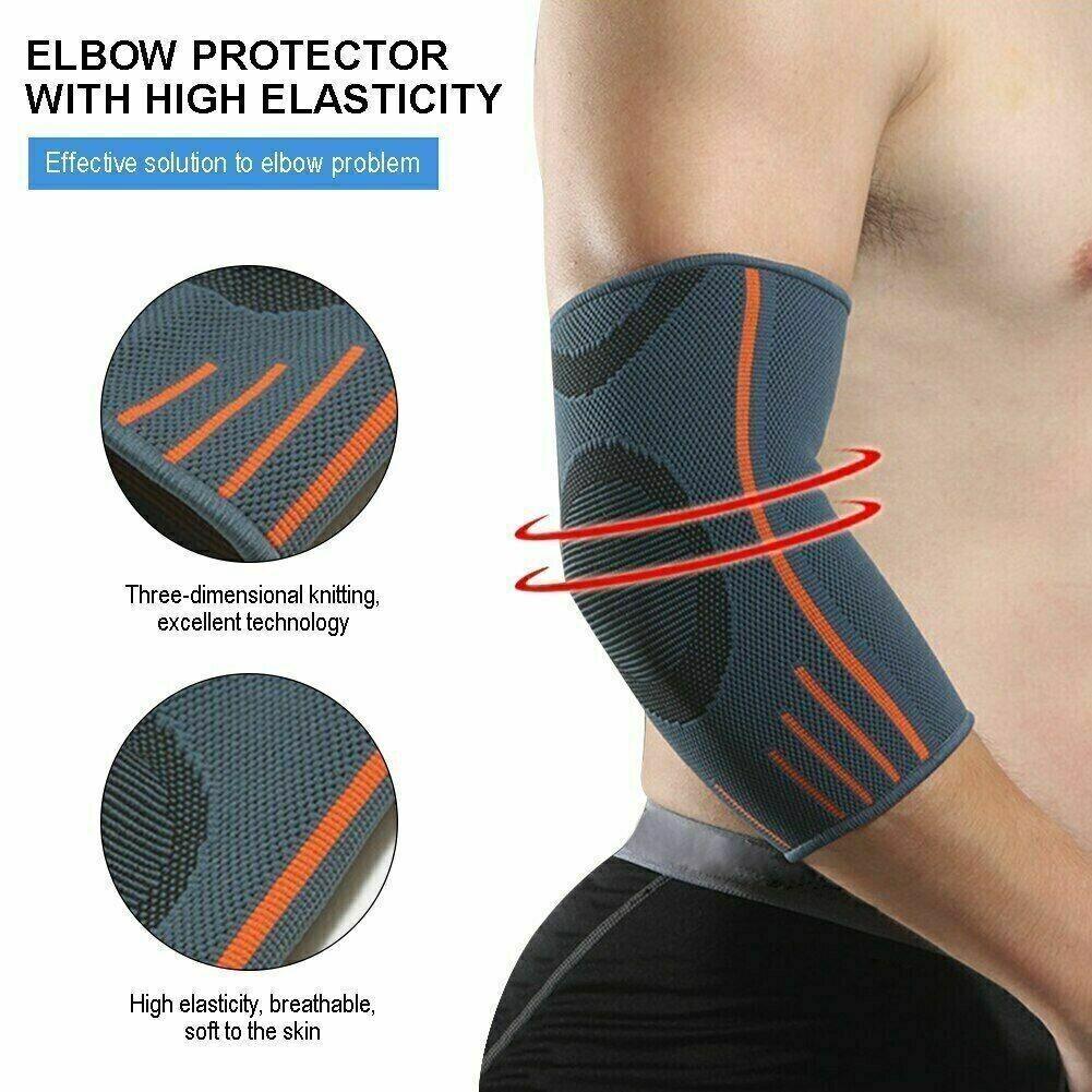 Tennis Elbow Compression Sleeve - Elbow Brace Support Compression Sleeve Exercise & Fitness - Tophatter Daily Deals