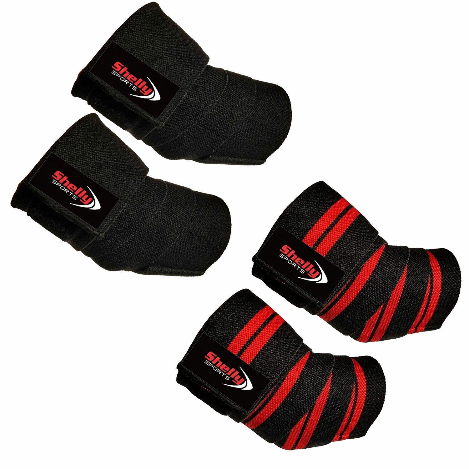 Weight Lifting Elbow Straps - 1 Pair Elbow Wraps Heavy Duty Sleeves Weight Lifting Elbow Wrap Exercise & Fitness - Tophatter Daily Deals