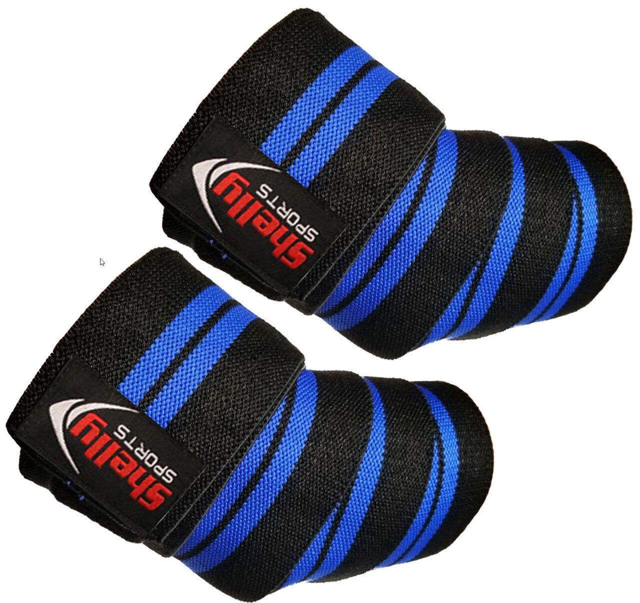 Weight Lifting Elbow Straps - 1 Pair Elbow Wraps Heavy Duty Sleeves Weight Lifting Elbow Wrap Blue Exercise & Fitness - Tophatter Daily Deals