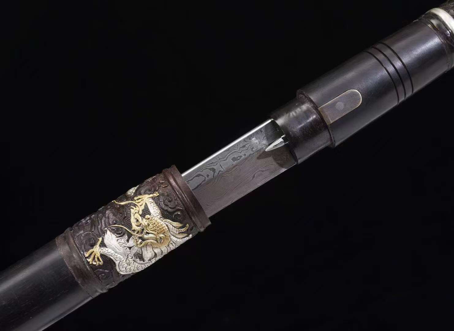 (Elder) Stainless Damascus Steel Dual-Handed Cane Knife - Tophatter Daily Deals