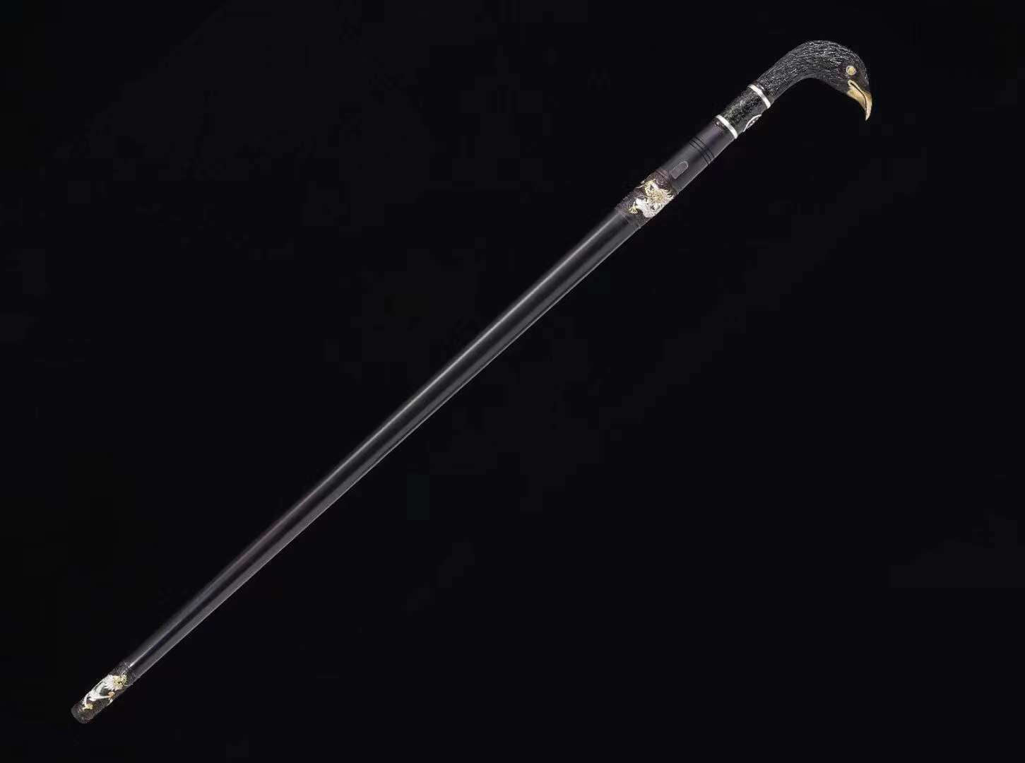 (Elder) Stainless Damascus Steel Dual-Handed Cane Knife - Tophatter Daily Deals