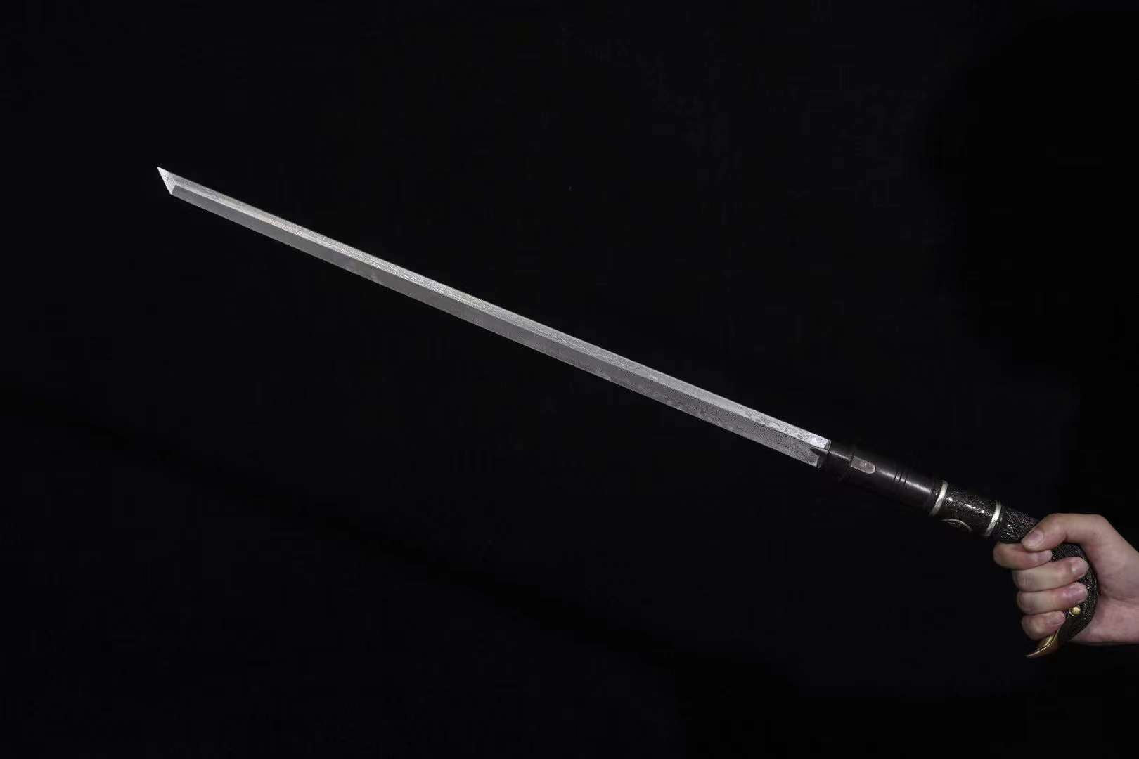 (Elder) Stainless Damascus Steel Dual-Handed Cane Knife - Tophatter Daily Deals