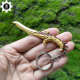 Golden Elderflame Dagger Metal Keychain Keychain - Tophatter Daily Deals