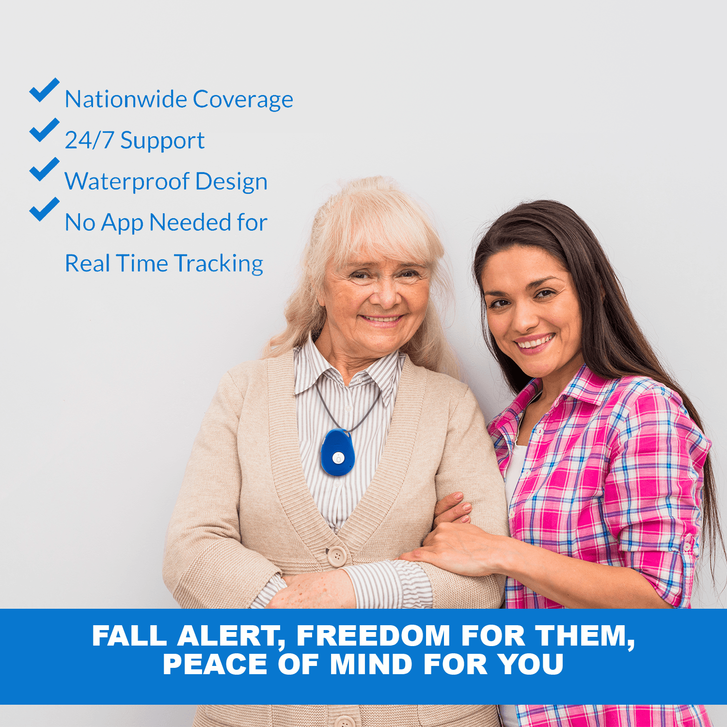 Fall Detection Devices- Anywhere Elderly Alarm ,Fall Detect 100% Mobile Talking Pendant Devices - Tophatter Daily Deals