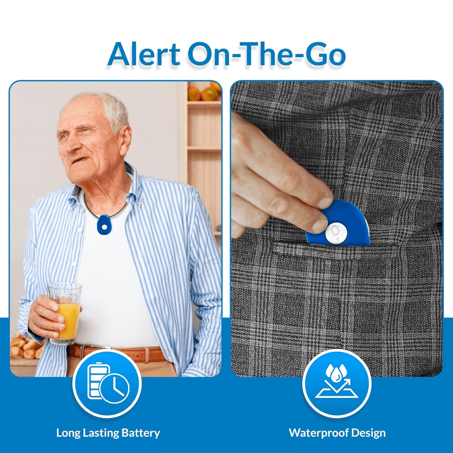 Fall Detection Devices- Anywhere Elderly Alarm ,Fall Detect 100% Mobile Talking Pendant Devices - Tophatter Daily Deals
