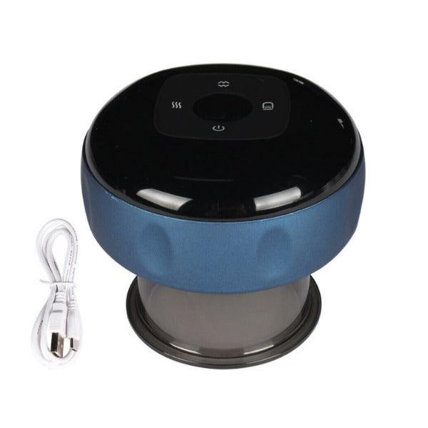 Electric Cupping Machine - Smart Cupping Device Therapy Scraping Tools for Muscle Pain Relief Blue Personal Care - Tophatter Daily Deals