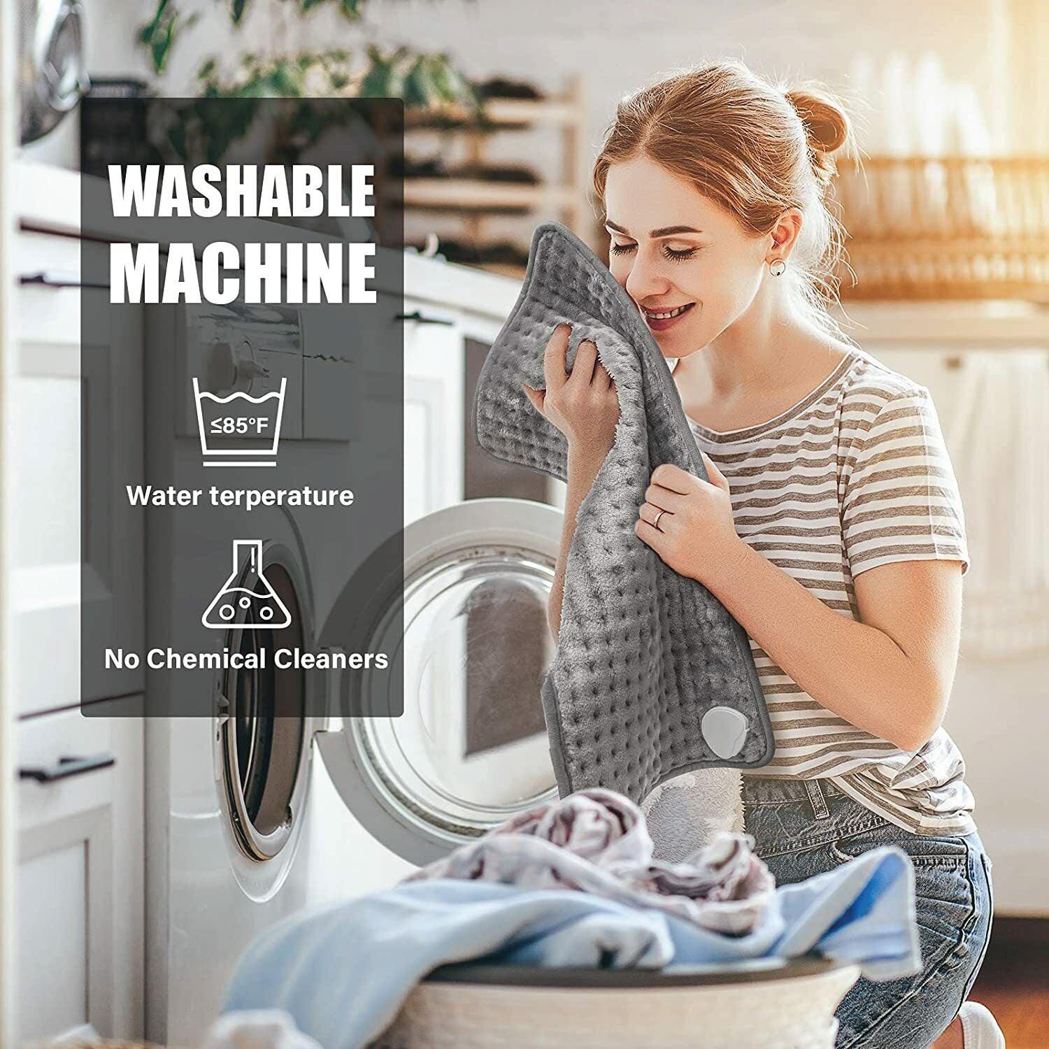 Heating Pad for Neck Pain - Volenx Heat Pad 22 x 16 Inch, Electric Heating Pad for Neck and Shoulders, 6 Adjustable Heat Settings and 4 Timer Setting Personal Care - Tophatter Daily Deals