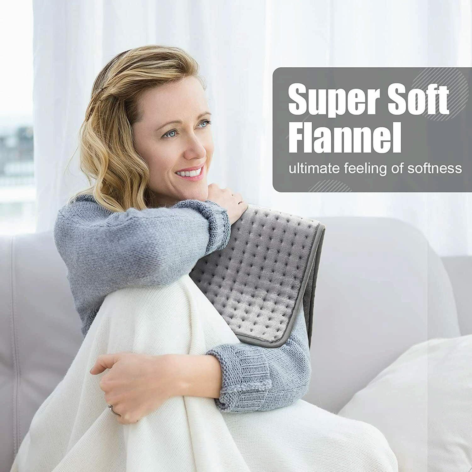 Heating Pad for Neck Pain - Volenx Heat Pad 22 x 16 Inch, Electric Heating Pad for Neck and Shoulders, 6 Adjustable Heat Settings and 4 Timer Setting Personal Care - Tophatter Daily Deals