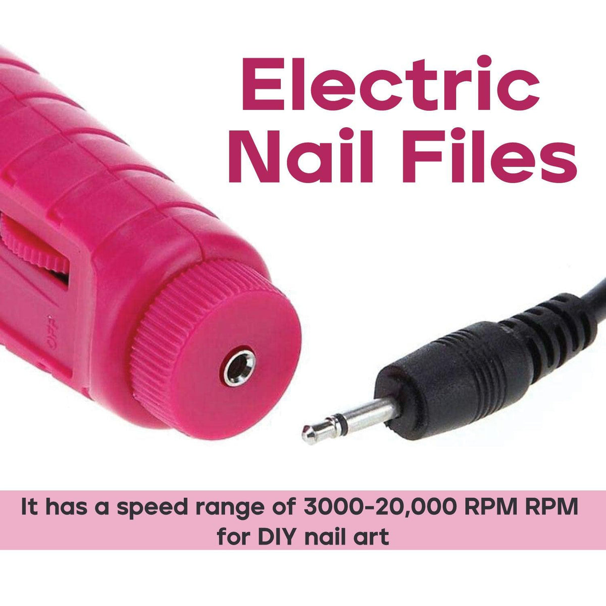Electric Nail Files - Electric Nail Drill with 11 Drill Bits and Sanding Bands, 20000 RPM Adjustable Speed, Portable Nail Drills for Acrylic Nails Health & Beauty - Tophatter Daily Deals