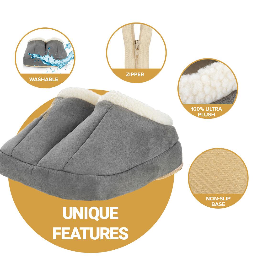 Foot Warmers for Elderly - Electric Foot Warmer Massager Soothing Relaxing Hot Feet Massage Relaxing Fleece Heated Feet Soft Comfort Personal Care - Tophatter Daily Deals