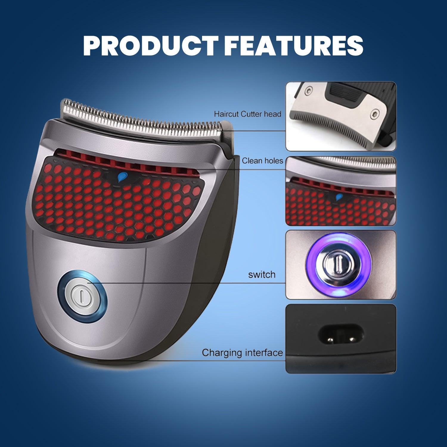 Barber Clippers Set - Professional Mens Hair Clippers Self Cut Cordless Electric Hair Trimmer Apparel & Accessories - Tophatter Daily Deals