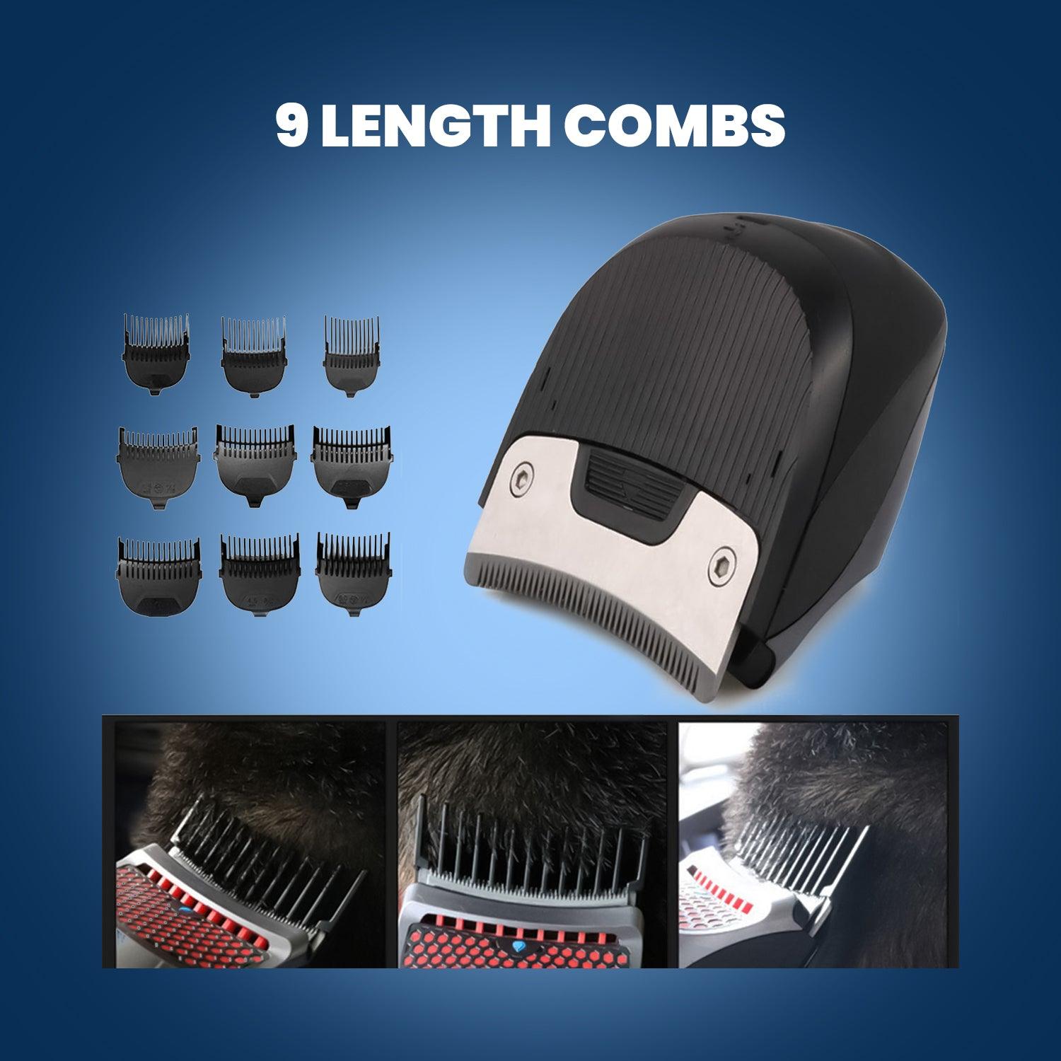 Barber Clippers Set - Professional Mens Hair Clippers Self Cut Cordless Electric Hair Trimmer Apparel & Accessories - Tophatter Daily Deals