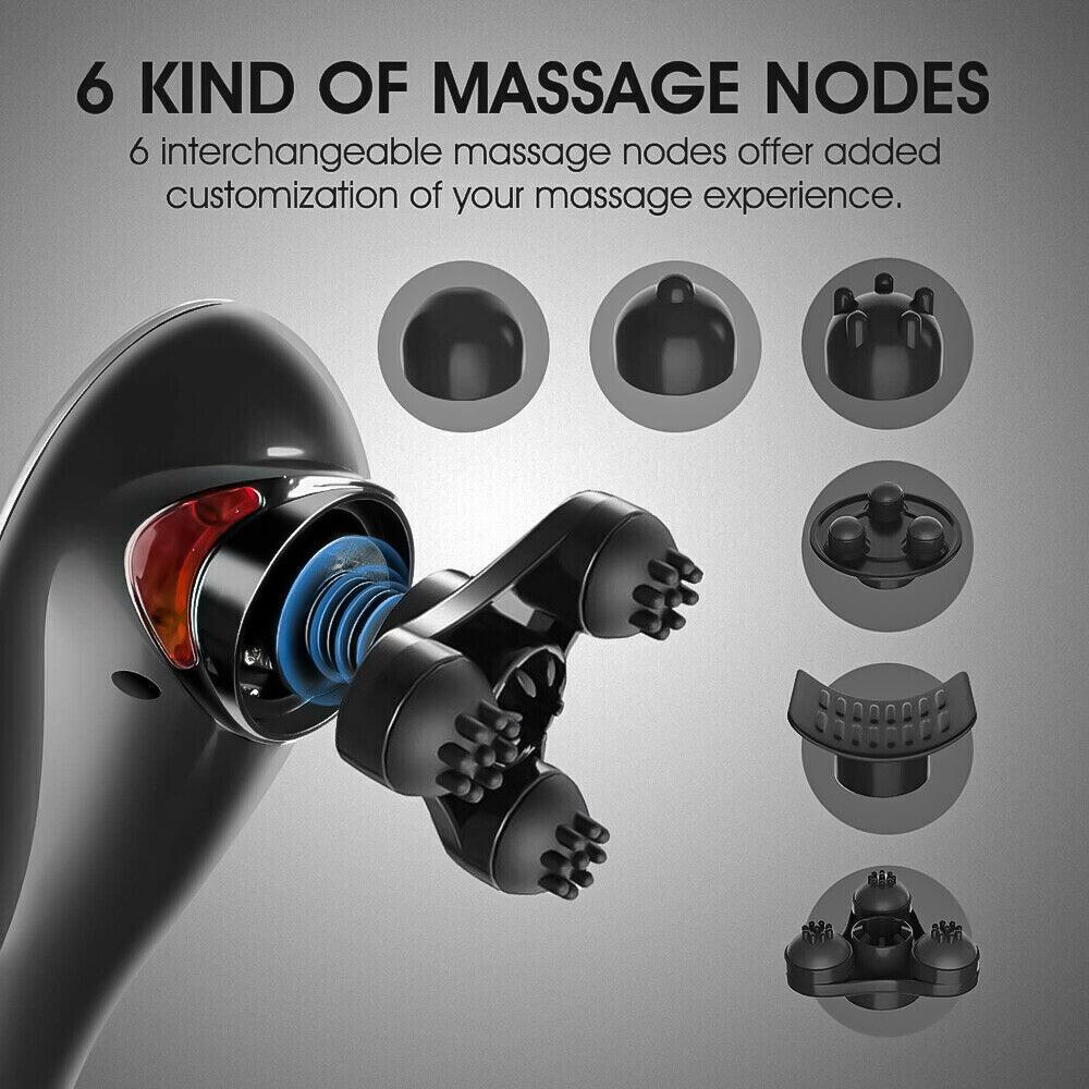 Hand Held Massager UK - Cordless Neck Back Massager Handheld Deep Tissue Percussion Massage Muscle Pain Health Care - Tophatter Daily Deals