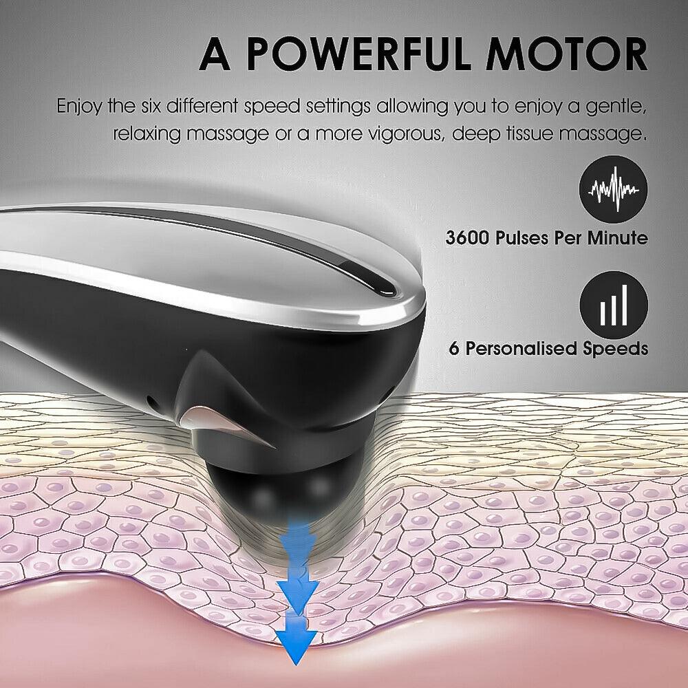 Hand Held Massager UK - Cordless Neck Back Massager Handheld Deep Tissue Percussion Massage Muscle Pain Health Care - Tophatter Daily Deals