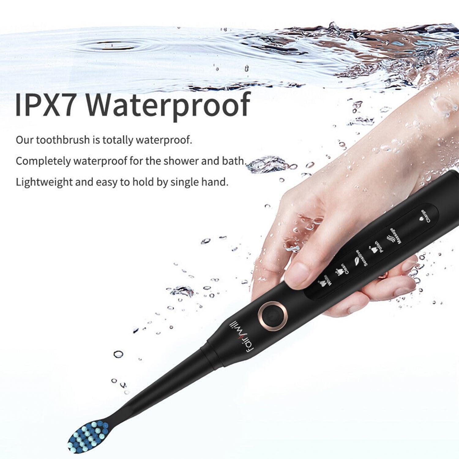 Rechargeable Power Toothbrush - 4/12X Brush Heads Electric Toothbrush Power Toothbrush ADA Accepted Personal Care - Tophatter Daily Deals