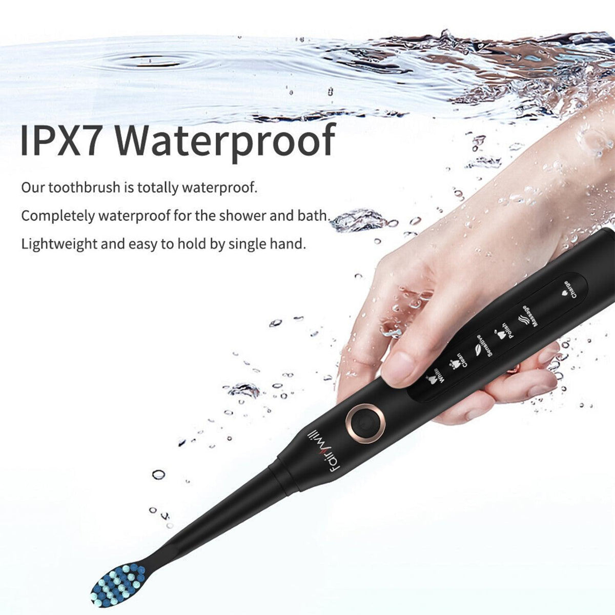 Rechargeable Power Toothbrush - 4/12X Brush Heads Electric Toothbrush Power Toothbrush ADA Accepted Personal Care - Tophatter Daily Deals