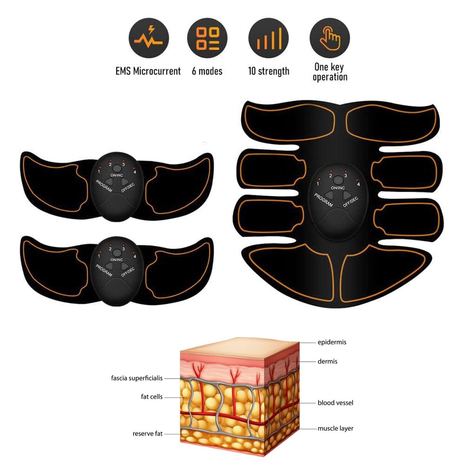 EMS Muscle Toner - Electric EMS Toner Machine Toning Belt ABS Simulation Burner Belly Shaper Health & Beauty - Tophatter Daily Deals