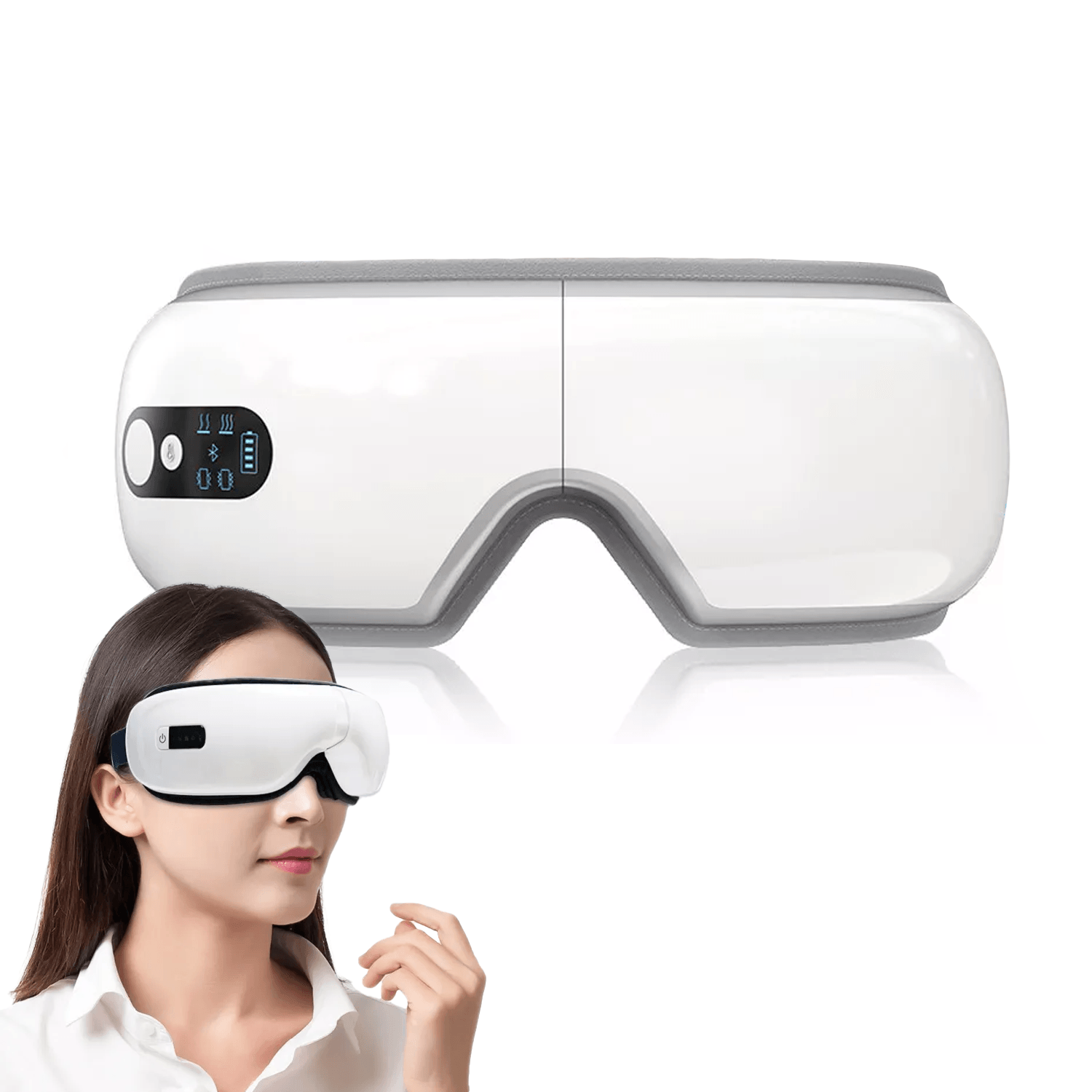 Electric Eye Massager - Rechargeable Eye Therapy Mask with Hot Compress/Air Pressure/Bluetooth Music and 5 Working Modes Personal Care - Tophatter Daily Deals