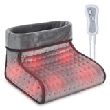 Electric Foot Warmer - 2 In 1 Electric Heated Foot Warmer Massager Comfort Fleece Suede Comfy Relaxing Clothing - Tophatter Daily Deals