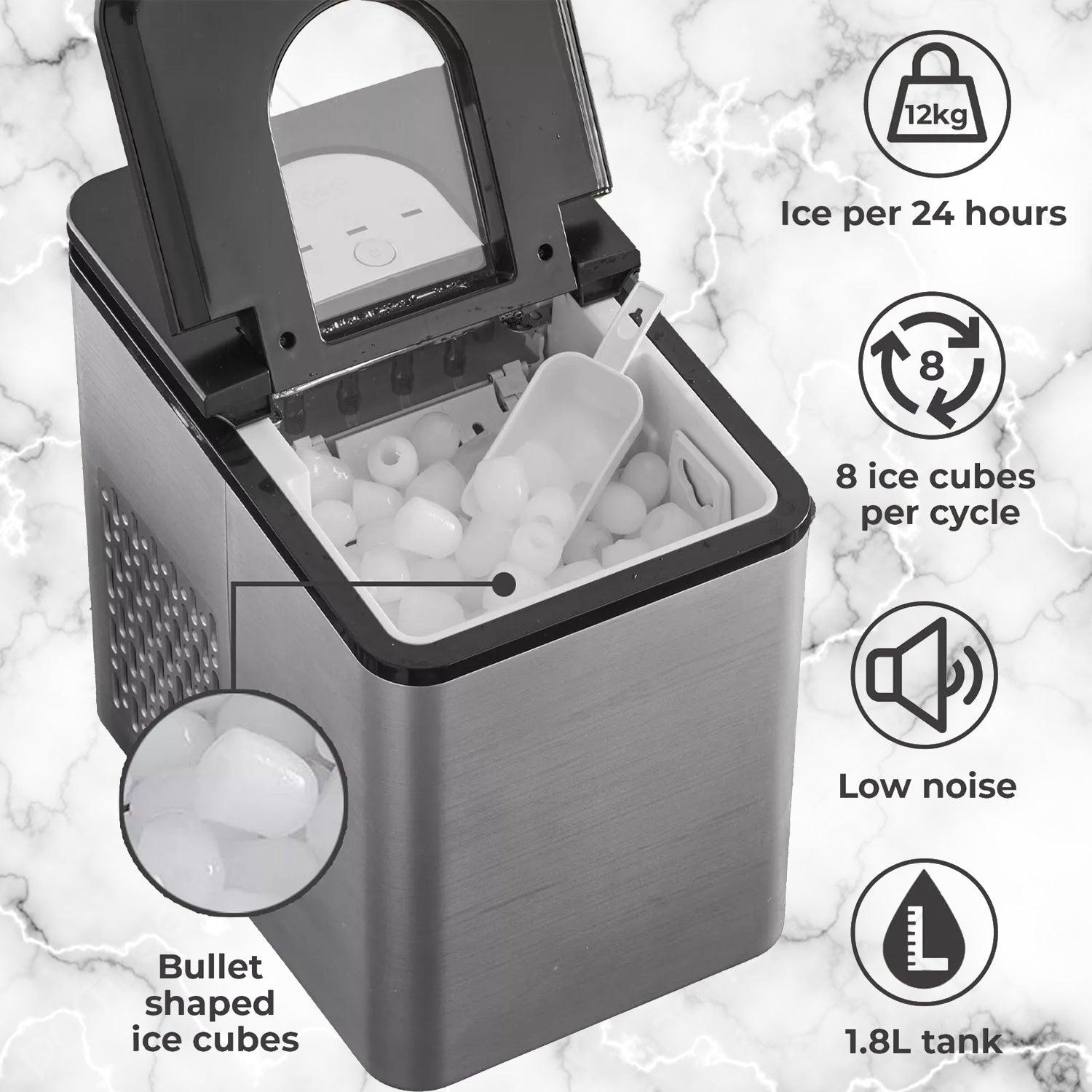 Ice Cubes Maker Machine - 1.8L Automatic Electric Ice Cube Maker Counter Top Cocktails Drink Home - Tophatter Daily Deals