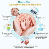 Baby Nail Trimmer - Safe Baby Fingernail Clippers Electric Nail Cutter Newborn Nail Clippers Baby Nail Care Set for Infant Kids Adult Toes Baby & Toddler - Tophatter Daily Deals