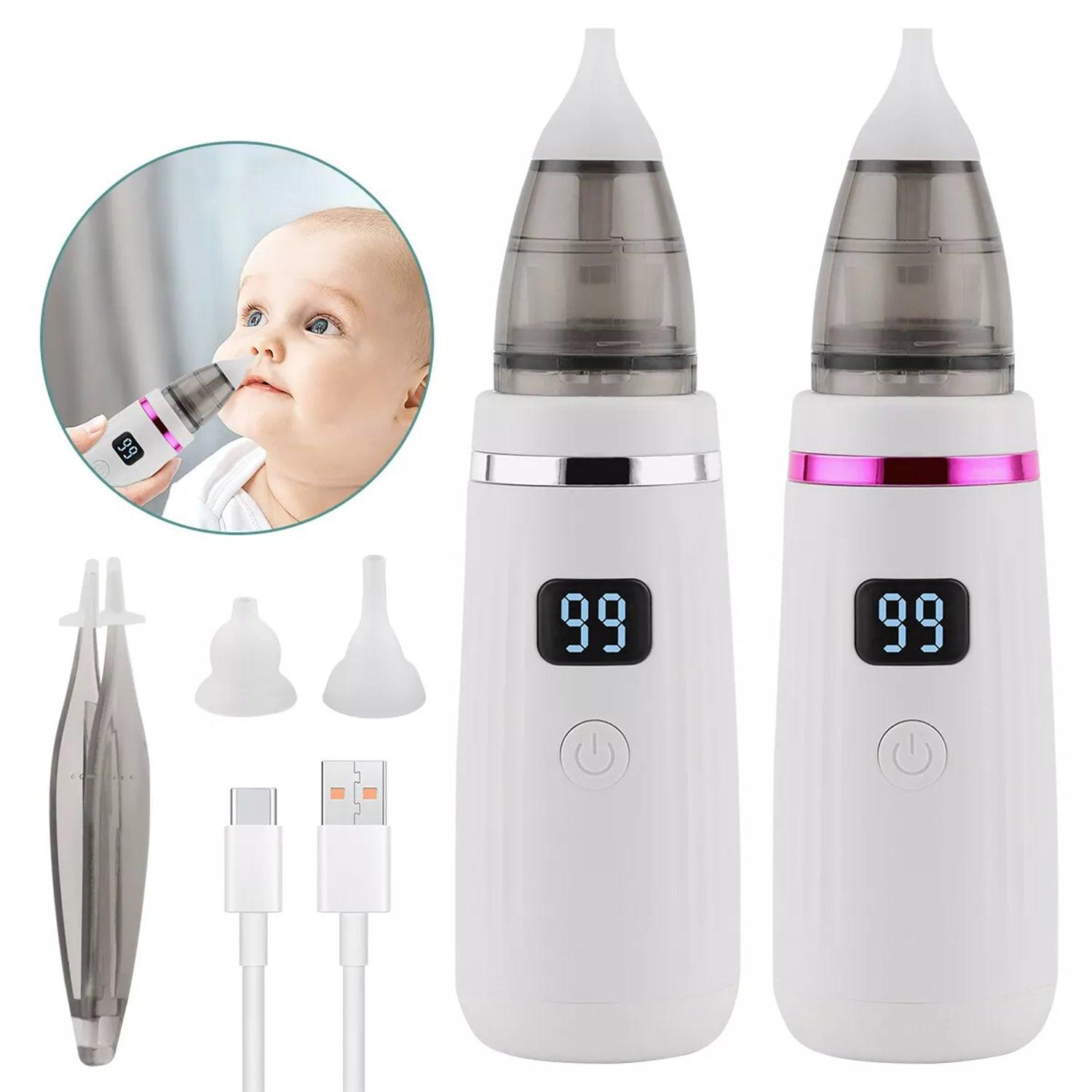 Electric Nose Aspirator - Rechargeable Baby Nasal Aspirator Safe Hygienic Nose Cleaner for Infant Baby & Toddler - Tophatter Daily Deals