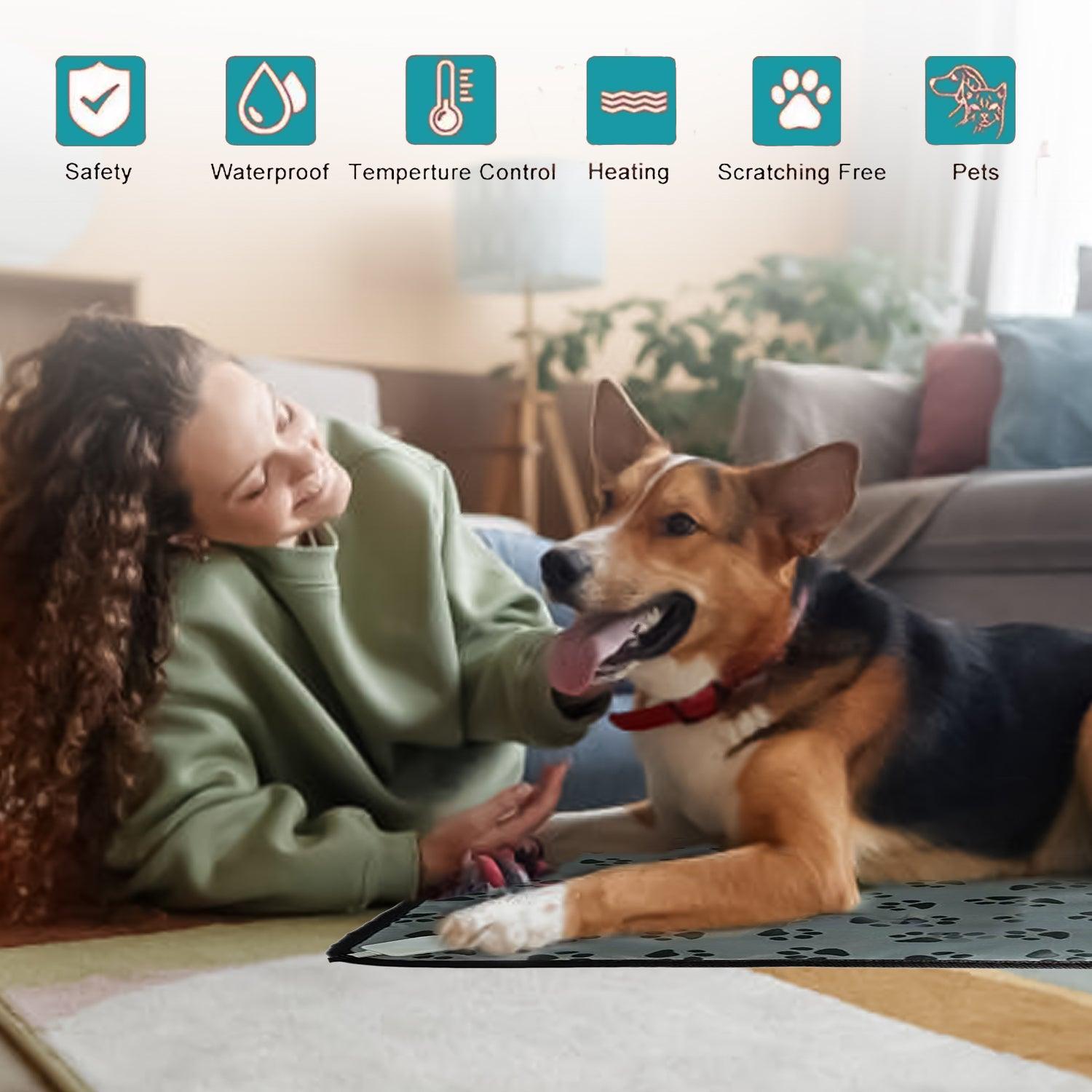 Pet Heating Pad - Electric Heat Mat Heated Bed Dog Puppy Whelping Pads Pet Products - Tophatter Daily Deals