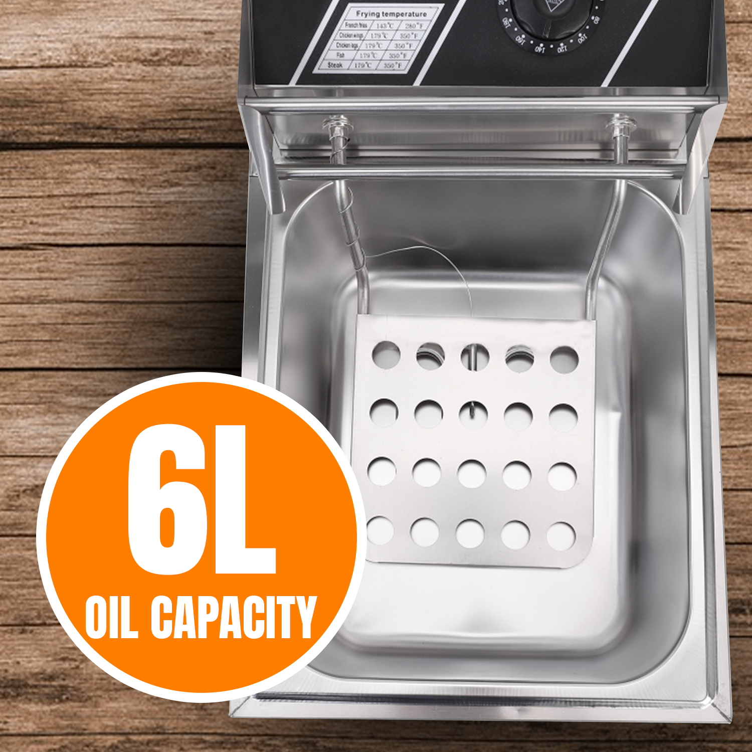 Electric Deep Frying Machine – 6L Oil Capacity Stainless Steel Fryer with Adjustable Temperature Cookware - Tophatter Daily Deals