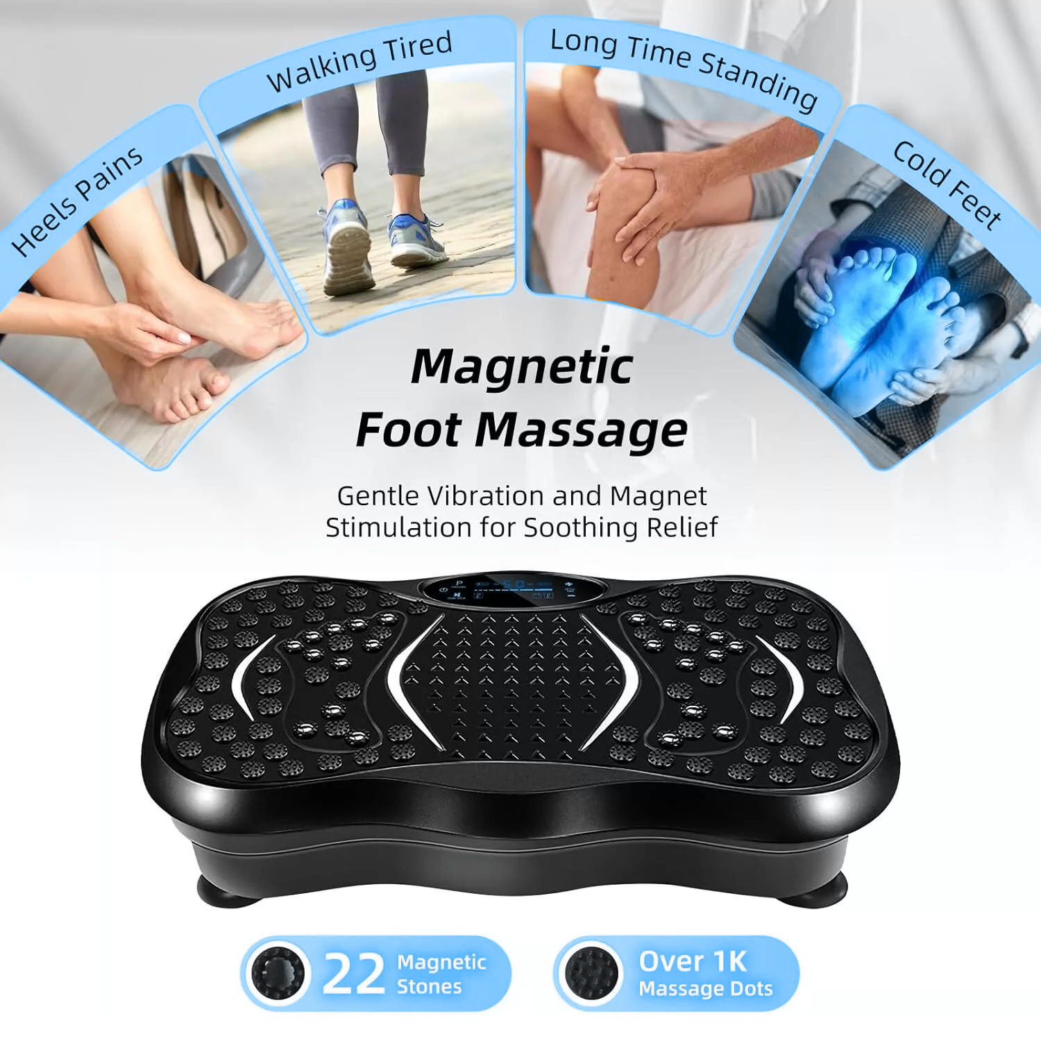 Vibrating Exercise Plate – Home Gym Workout Machine for Weight Loss & Muscle Toning Accessories - Tophatter Daily Deals
