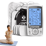 Electro Muscle Stimulation Machine - Dual Channel TENS Machine for Pain Relief | TENS Unit Muscle Stimulator with 20 Modes | 2″ and 2″x4″ TENS Pads Health & Beauty - Tophatter Daily Deals