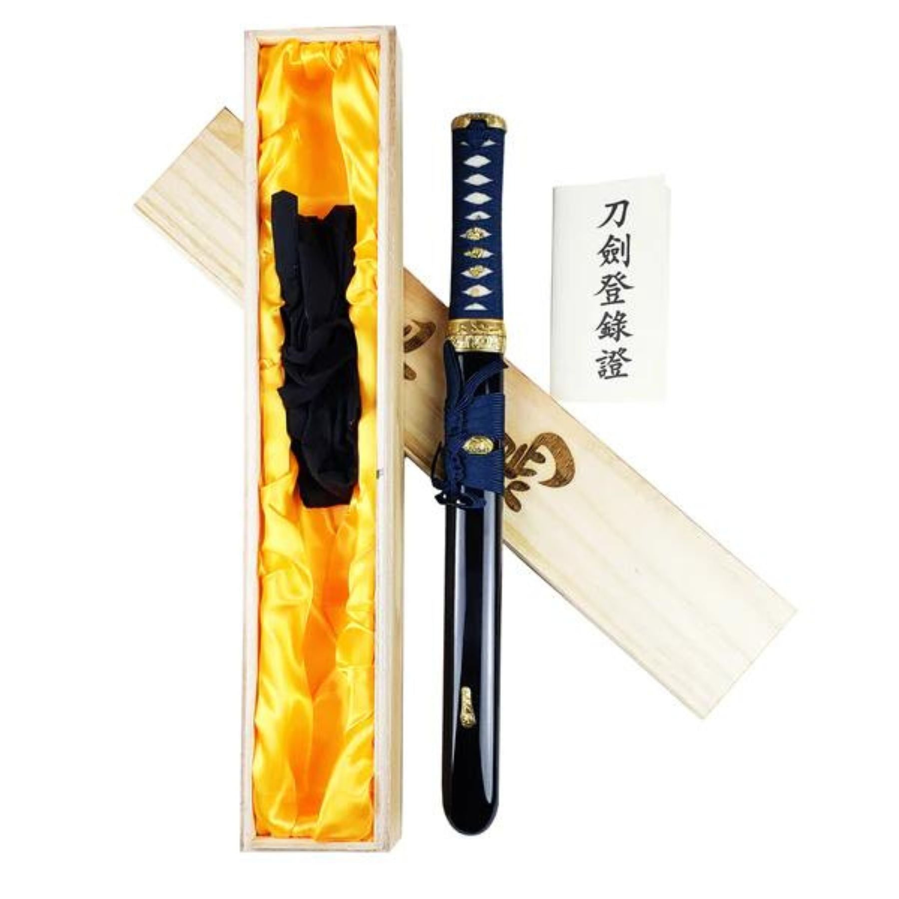 Elegant Japanese Tanto Dagger with Gold Accents Dagger - Tophatter Daily Deals