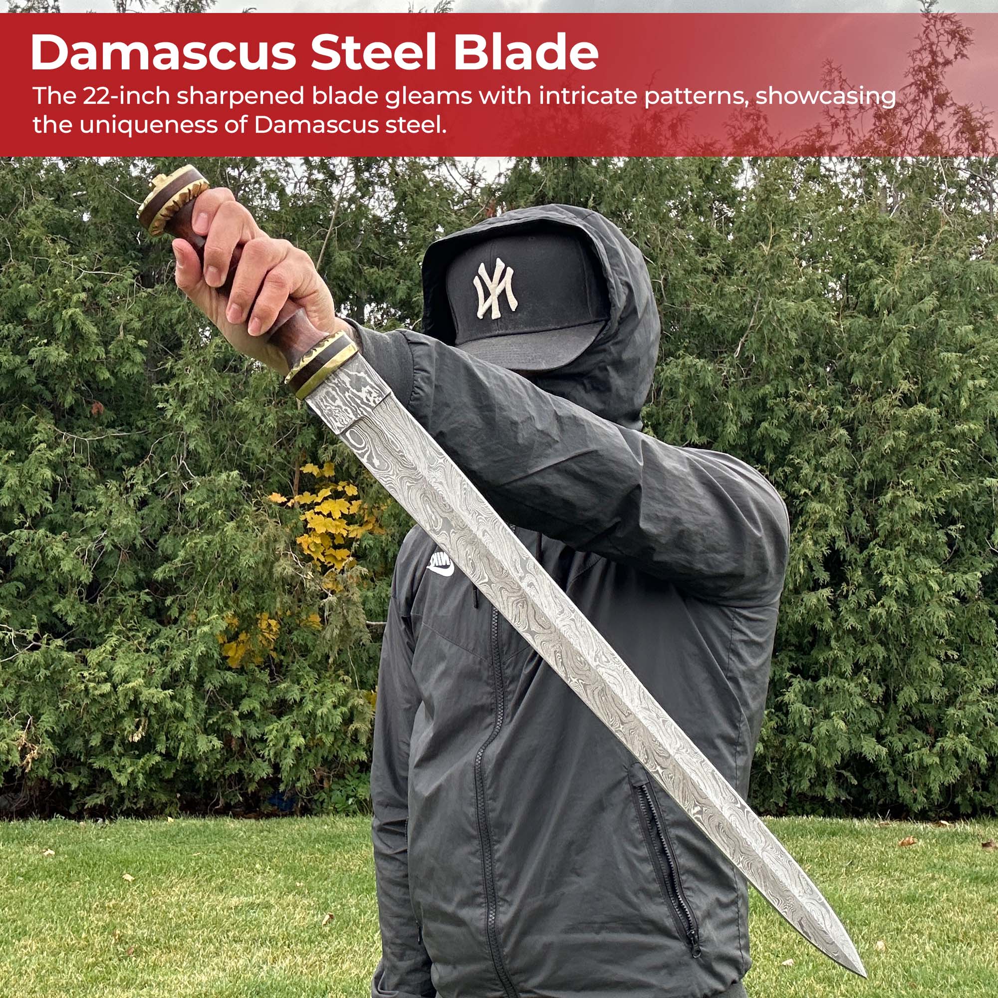 Damascus Steel Roman Gladius Sword Swords - Tophatter Daily Deals