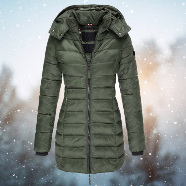 Waterproof Women’s Winter Jacket - Mid-Thigh Insulated Green - Tophatter Daily Deals