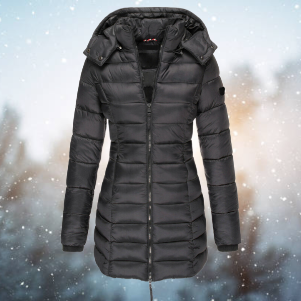 Waterproof Women’s Winter Jacket - Mid-Thigh Insulated Black - Tophatter Daily Deals