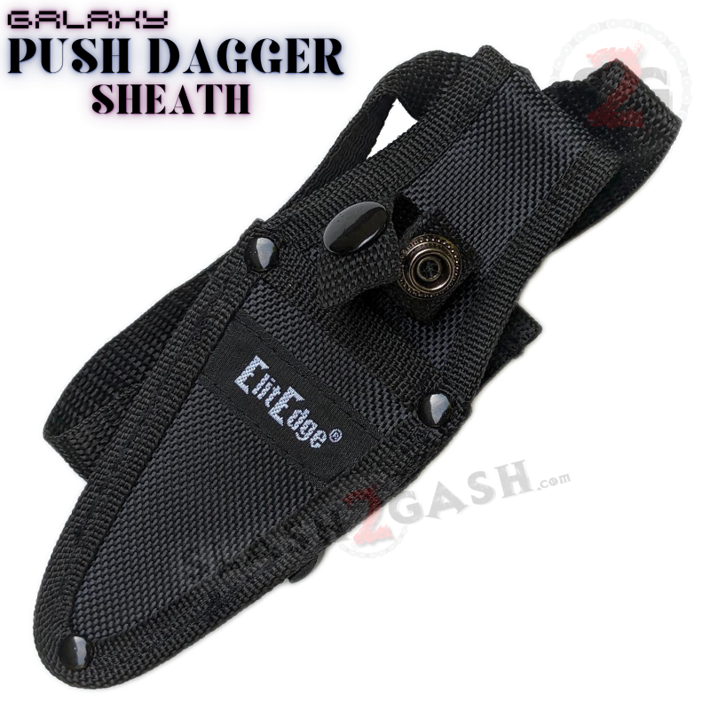 Elite Edge Push Dagger Fixed Blade Knife Double Edge w/ Sheath - Galaxy Knife-Fixed - Tophatter Daily Deals