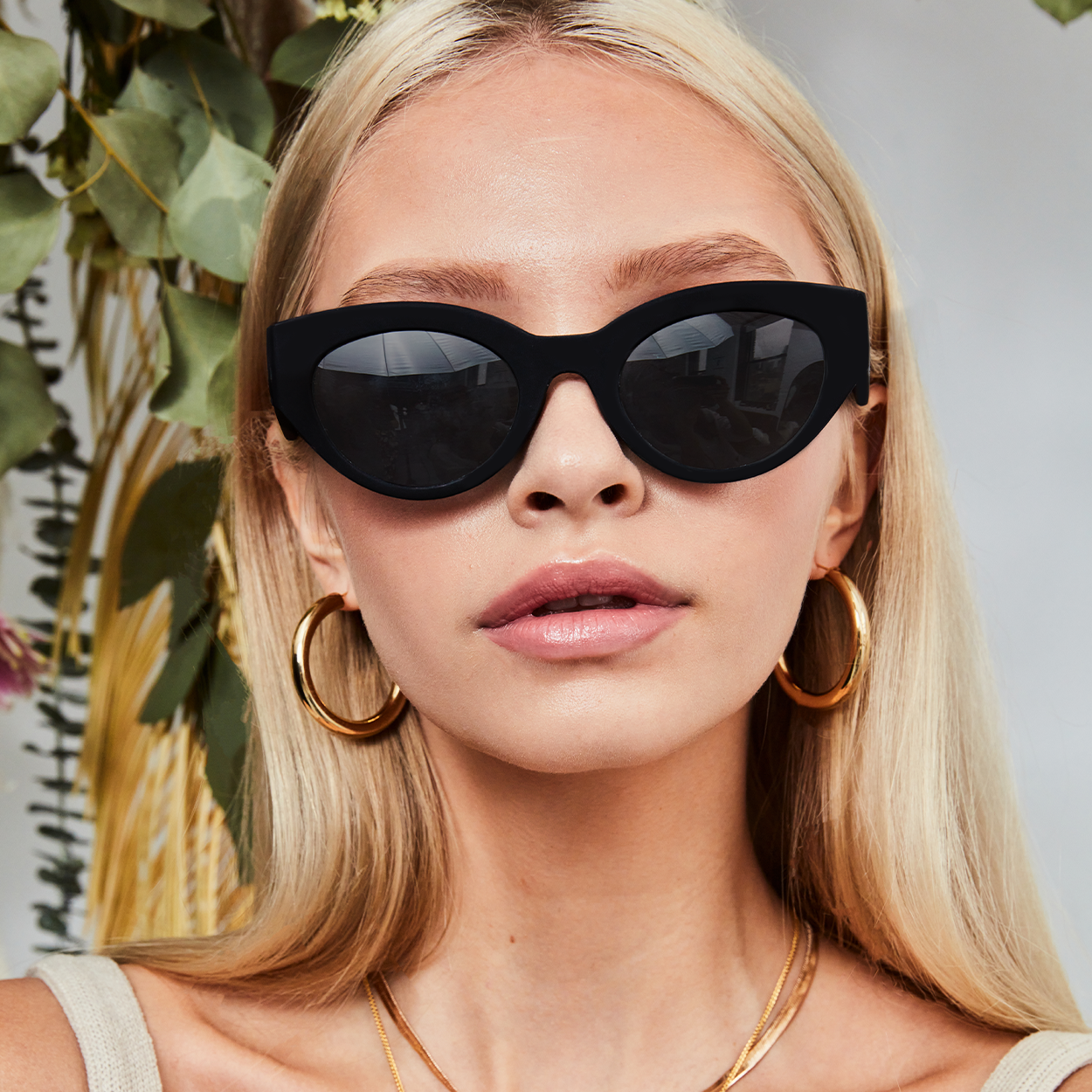 TopFoxx Sustainable Elizabeth - Women's Black Sunglasses Sunglasses - Tophatter Daily Deals