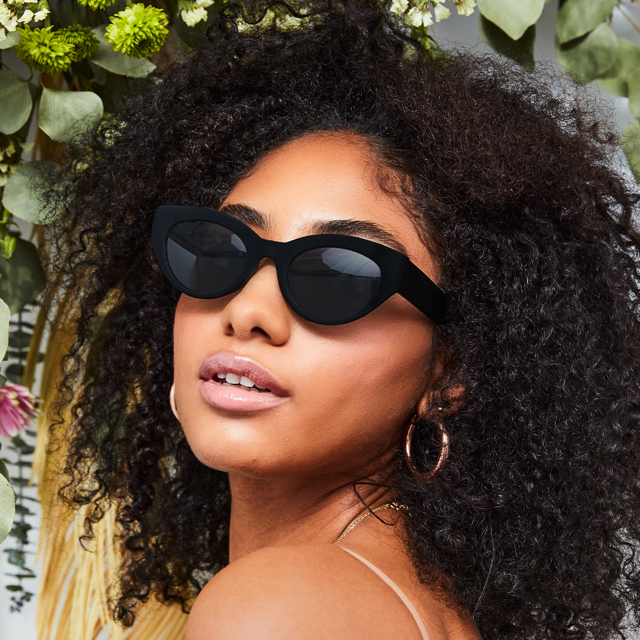 TopFoxx Sustainable Elizabeth - Women's Black Sunglasses Sunglasses - Tophatter Daily Deals