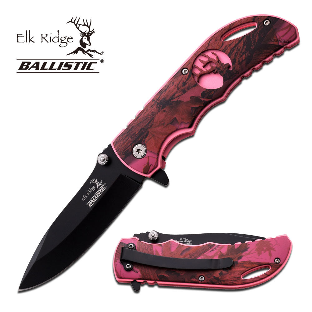 Elk Ridge Ballistic Pink Camo Spring Assisted Pocket Knife Tophatter's Spring Assisted Knives Elk Ridge Ballistic Pink Camo Spring Assisted Pocket Knife - Tophatter Daily Deals