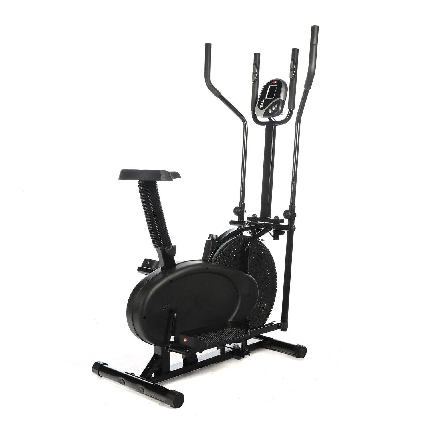 Best Elliptical Cross Trainer - 2 in 1 Exercise Bike Cardio Fitness Workout Machine Exercise & Fitness - Tophatter Daily Deals